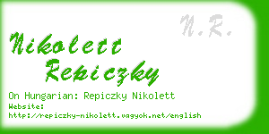 nikolett repiczky business card
